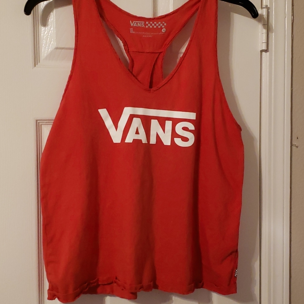 Vans red tank top